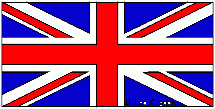 bandiera inglese da colorare