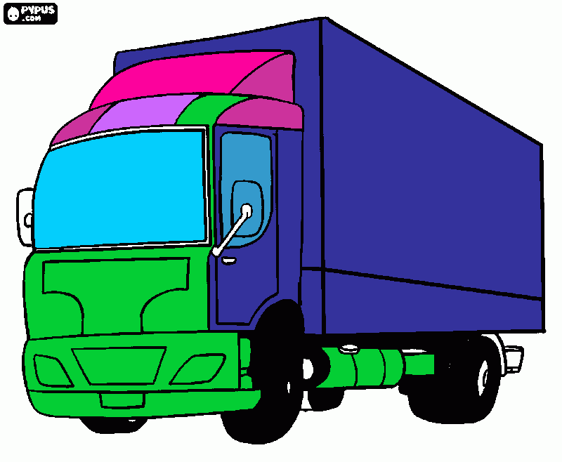 camion bellissimo da colorare