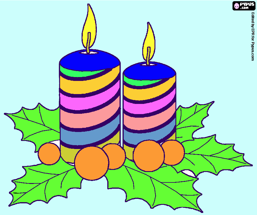 candele natalizie da colorare