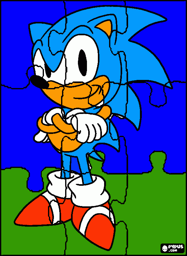Classic Sonic da colorare