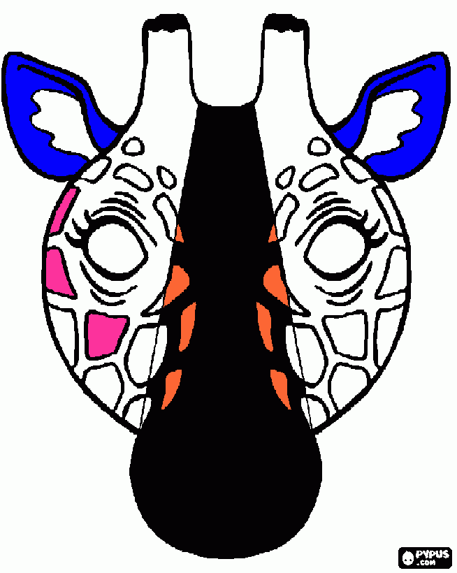 giraffa da colorare
