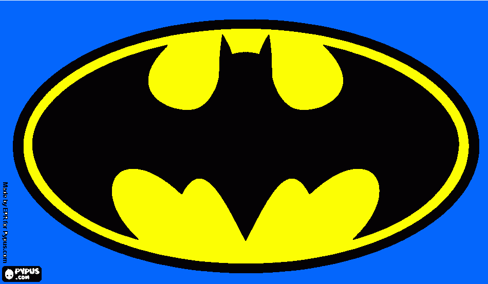 il simbolo di batman da colorare