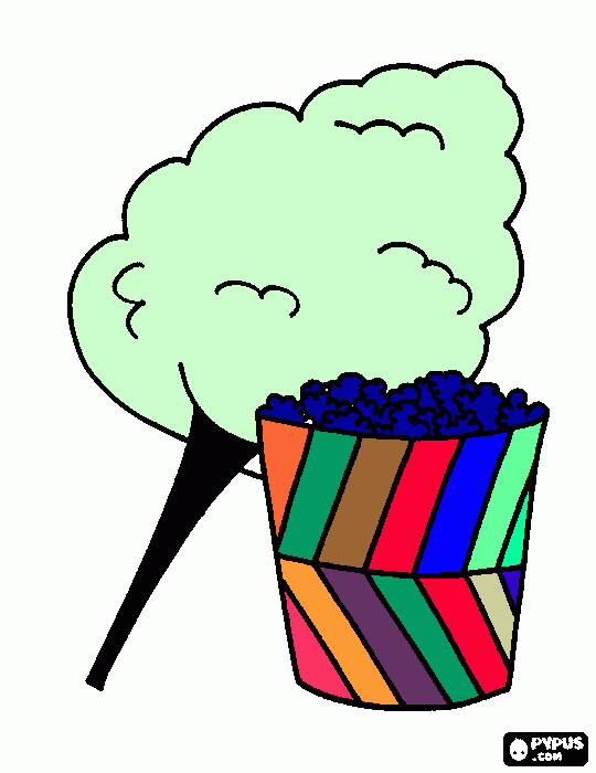 popcorno da colorare