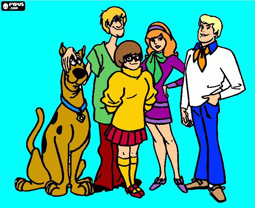 Scooby Doo e i suoi amici da colorare