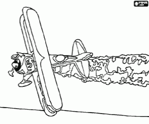 Colora Aeroplano antico  lasciando una traccia