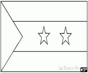 Colora Bandeira de S�o Tom� e Pr�ncipe