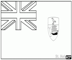 Colora Bandiera de Sant'Elena, territorio britannico d'oltremare nell'Oceano Atlantico centro meridionale