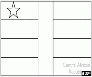 Colora Bandiera della Repubblica Centrafricana o Centrafrica