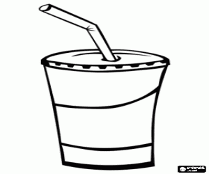Colora Bicchiere di soda con un coperchio e una cannuccia per bere