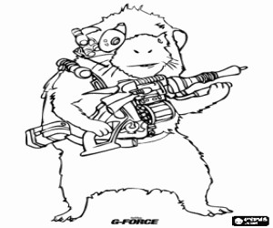 Colora Blaster le porcellino d'India, esperto in armi e nel trasporto della squadra G-Force