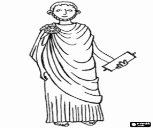 Colora Cittadino della Grecia classica vestito nella sua tunica dorica