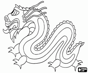 Colora dragone cinese o orientale drago