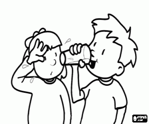 Colora Due bambini riscaldata a bere un bicchiere di acqua