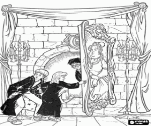 Colora Harry Potter ei suoi amici passare attraverso una porta segreta