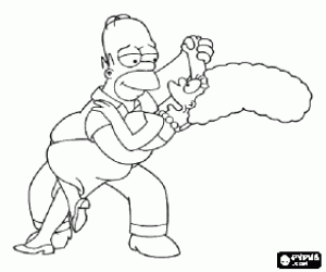 Colora Homer e Marge Simpson che balle
