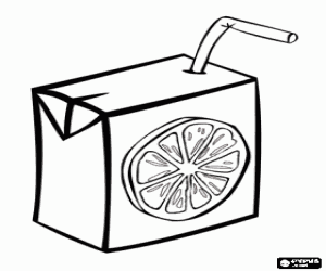 Colora I singoli cartoni di succhi di frutta con una cannuccia per bere