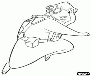 Colora Il agente Blaster in azione