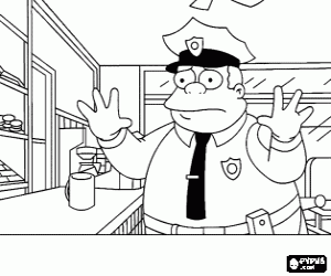 Colora Il comissario di polizia della citt� di Springfield Clancy Winchester - Capo Winchester
