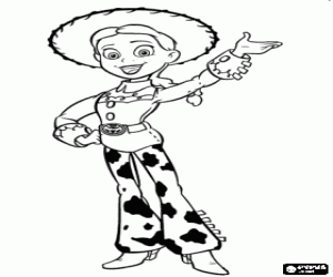 Colora Jessie � una bambola cowboy, amica di Woody