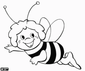 Colora L'ape Maia battenti felice
