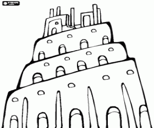 Colora La Torre di Babele in cui gli uomini hanno cercato di raggiungere il cielo