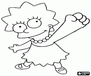 Colora Lisa Simpson si estende il suo braccio