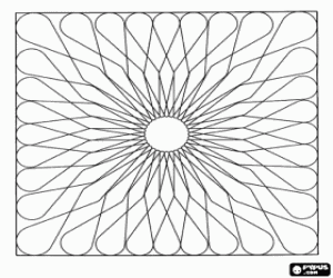 Colora Mandala di cerchio in quadrato