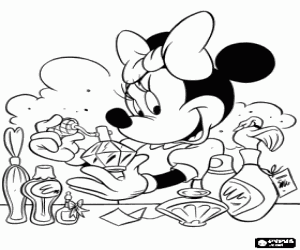 Colora Minnie Mouse nella sperimentazione di un profumo