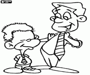 Colora Padre e figlio con la cravatta regalo