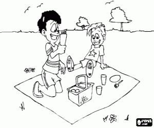 Colora Pic-nic in campagna, per godere la natura e il cibo