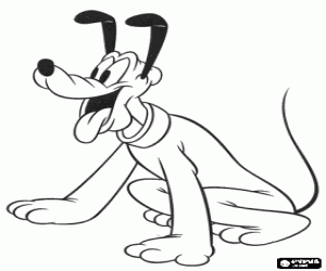 Colora Pluto, il cane di Topolino