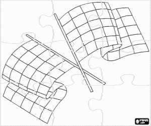 Colora Puzzle di bandiere a scacchi