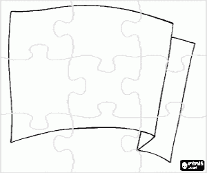 Colora Puzzle di sventola bandiera bianca