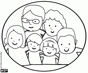 Colora Ritratto di famiglia, con nonni, genitori e nipoti