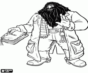 Colora Rubeus Hagrid, un mezzo-gigante che � custode delle Chiavi e dei Luoghi di Hogwarts