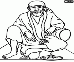 Colora Sai Baba di Shirdi, guru indiano, yogi e fachiro, che � considerato dai suoi seguaci come un santo
