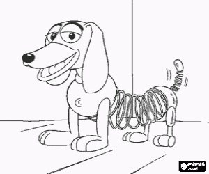 Colora Slinky Dog � un giocattolo cane bassotto realizzato con una spirale in metallo
