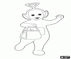 Colora Tinky Winky con la sua borsa magica