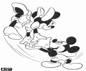 Colora Topolino e Minnie dancing