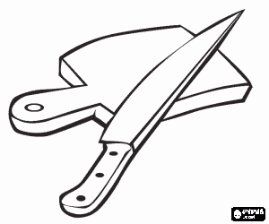 Colora Utensili da cucina - Coltello e legno di taglio