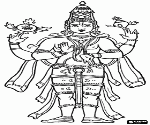 Colora Vishnu, il dio conservatore dil Trimurti