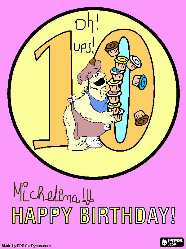 10 happy birthday da colorare