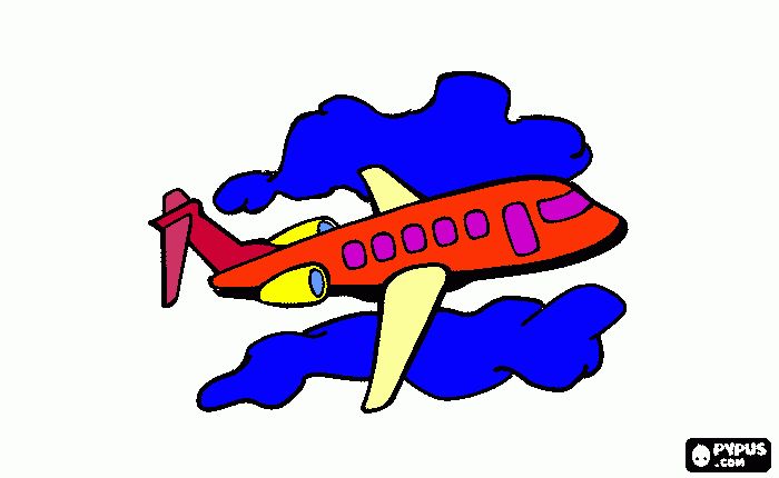 aereo colorato da Cristiano da colorare