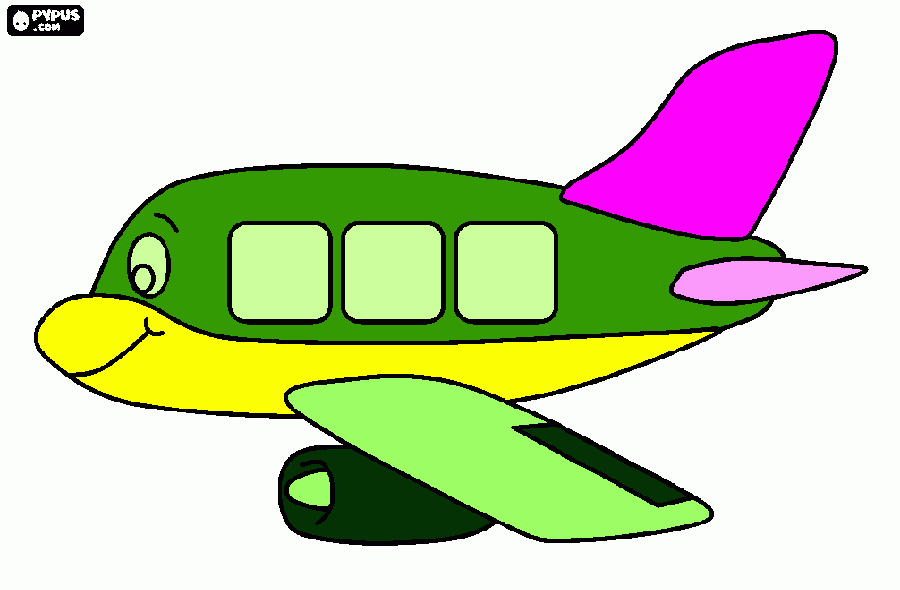 aereo colorato da Valerio da colorare