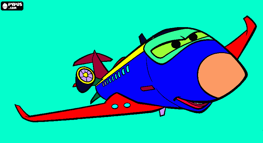 aereo di cars da colorare