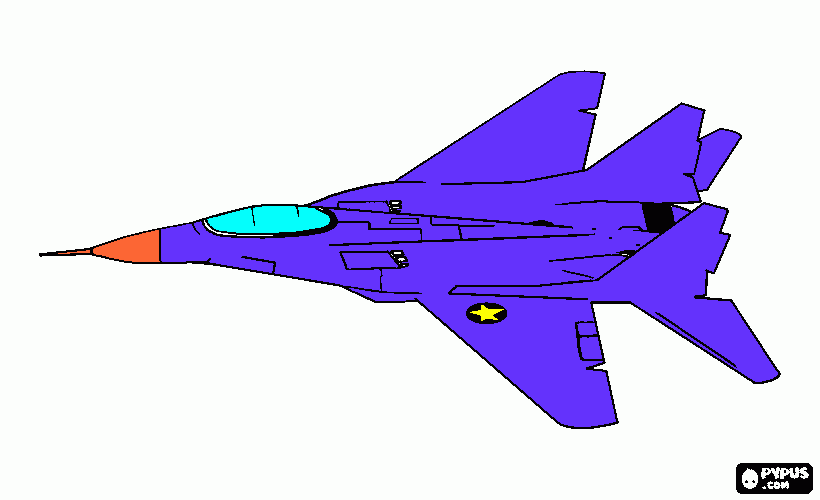 aereo  militare  bombardiere da colorare