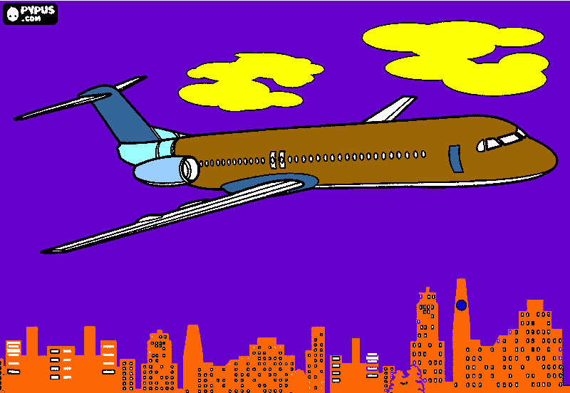 aereo plano  da colorare