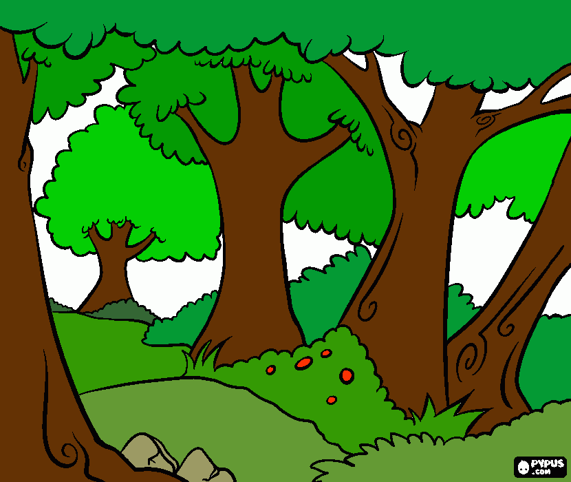 alberi da colorare