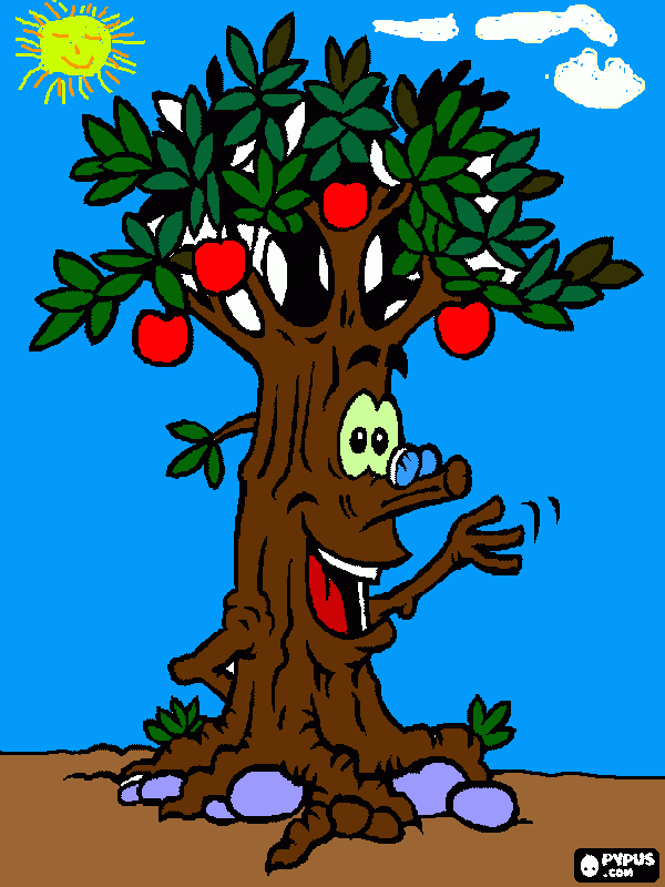 albero dell'estate da colorare