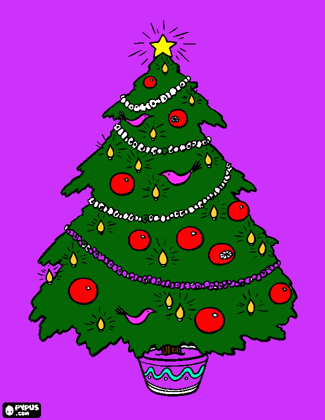 albero da colorare